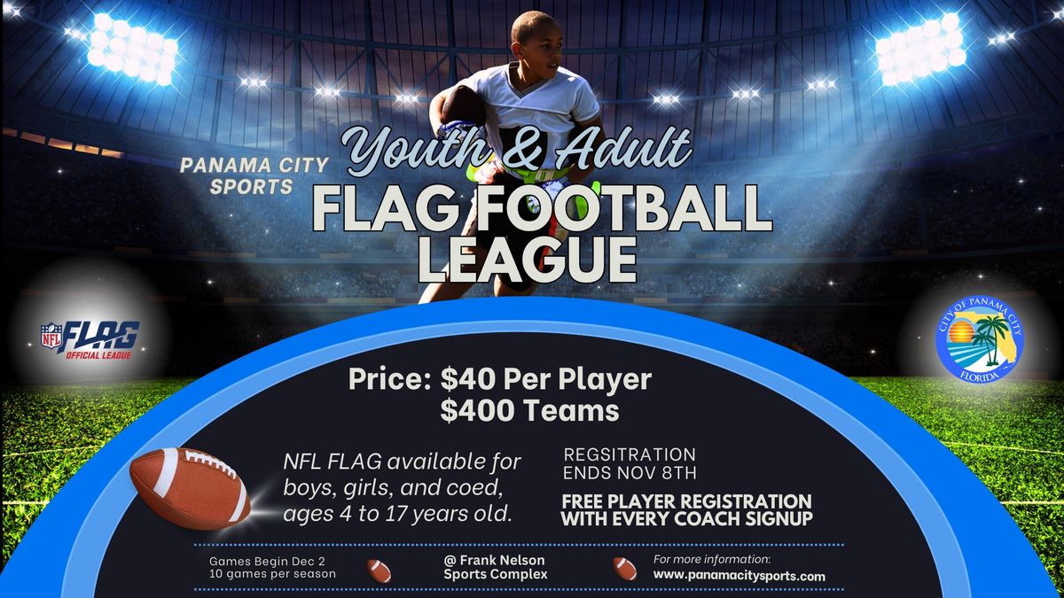 Youth and Adult Flag Football League Registration