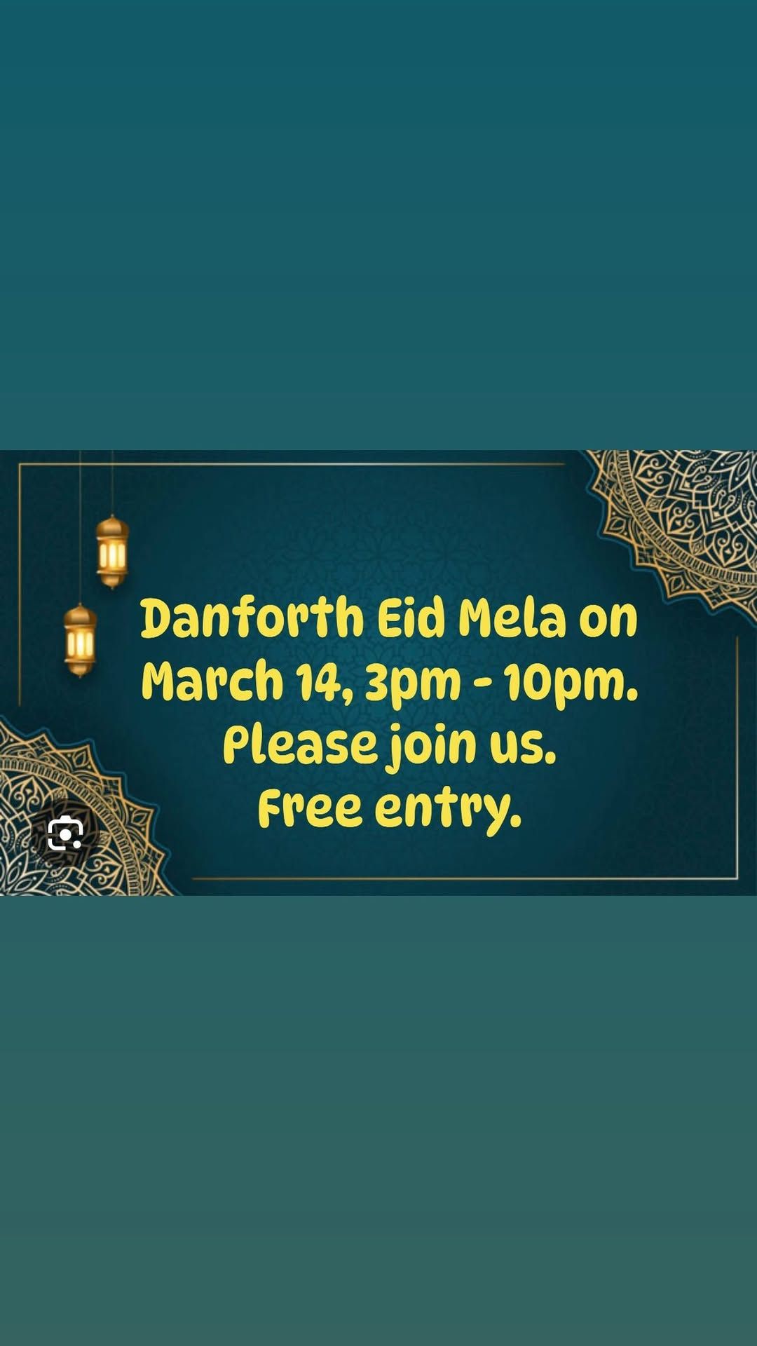 Danforth Eid Mela (March 14)