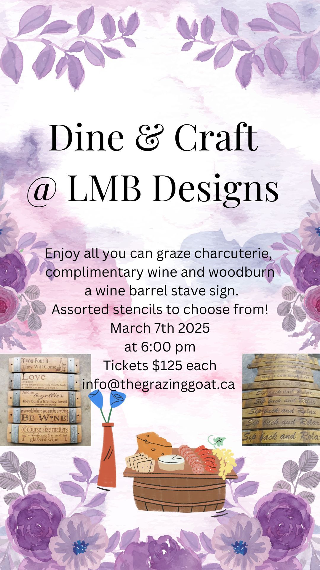 Dine & Craft Night at LMB Designs 