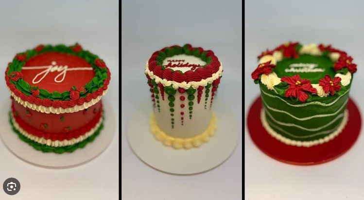 Mini Christmas Cakes Decorating Class  x 6 