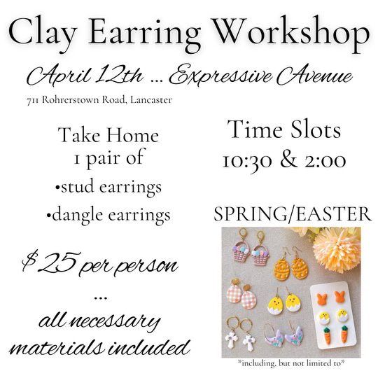 Spring\/Easter Clay Earring Workshop