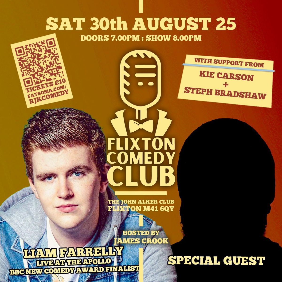 Flixton Comedy Club: 30th August, featuring Liam Farrelly &amp; Special Guest.