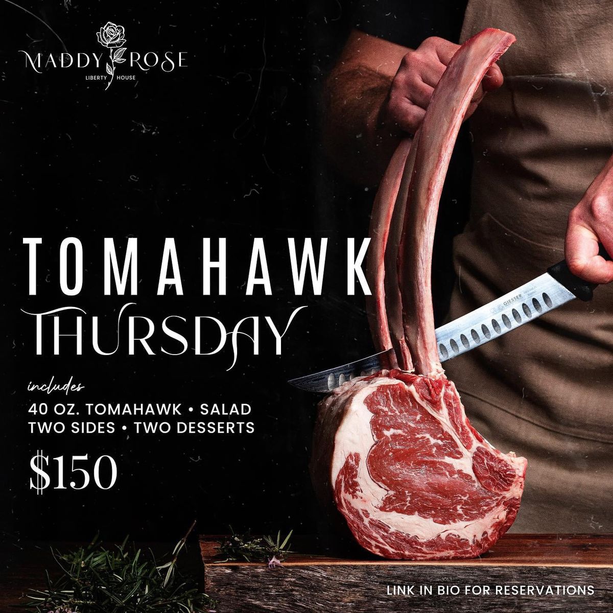 Tomahawk For Two Every Thursday 