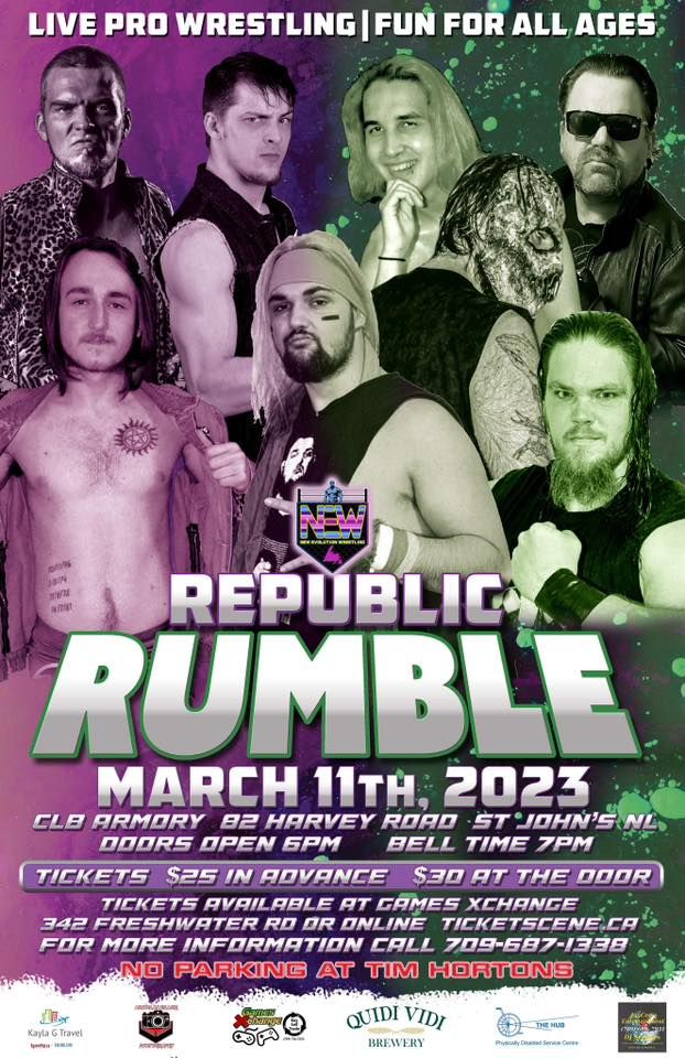 New Evolution Wrestling REPUBLIC RUMBLE 2023, The CLB Armoury, St