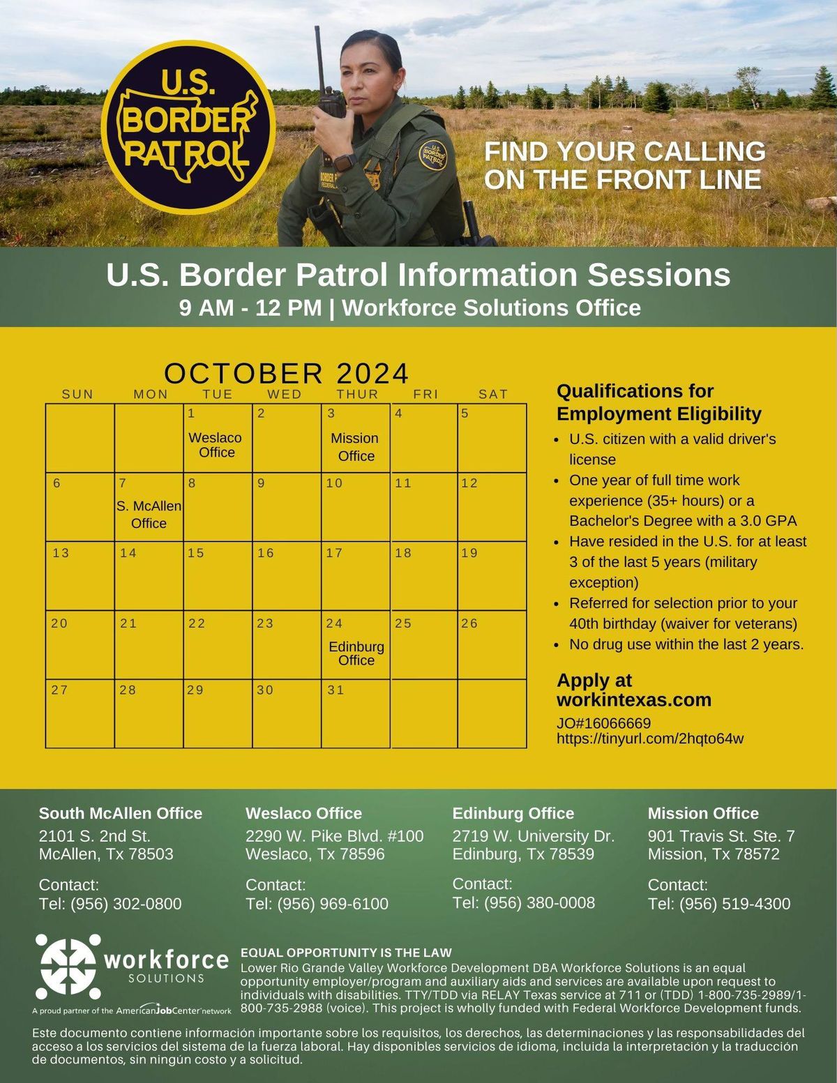 U.S. Border Patrol Information Sessions