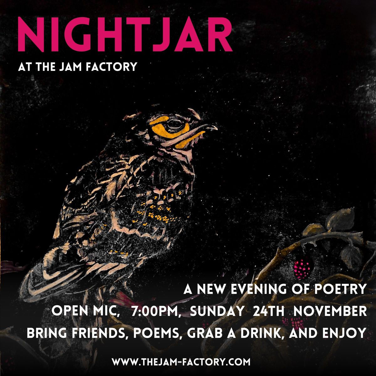  Nightjar - poetry open mic