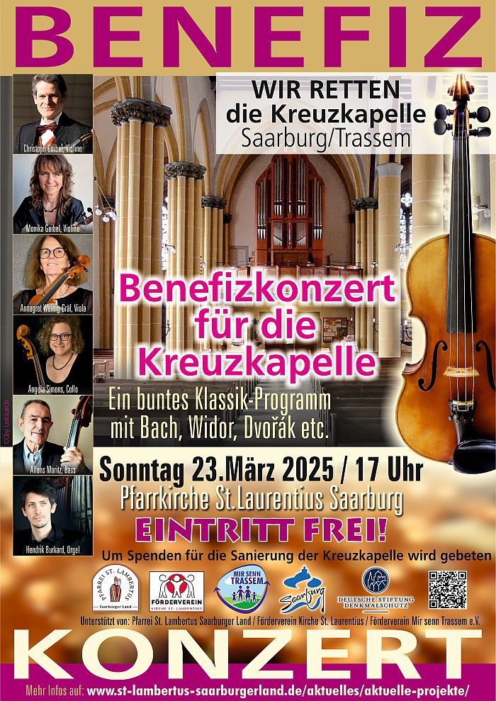 Benefizkonzert f\u00fcr Kreuzkapelle Saarburg\/Trassem