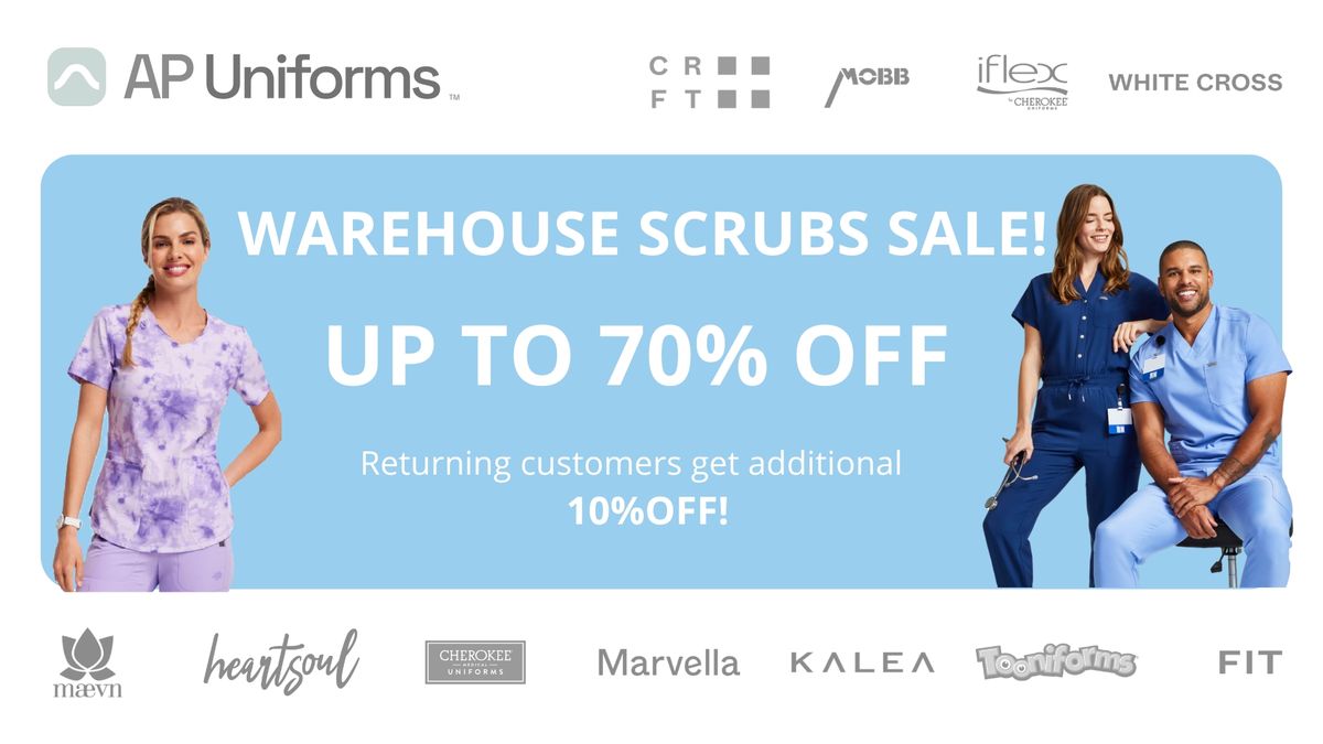 SCRUBS UNIFORMS WAREHOUSE SALE - UP TO 70% OFF! Saskatoon, SK