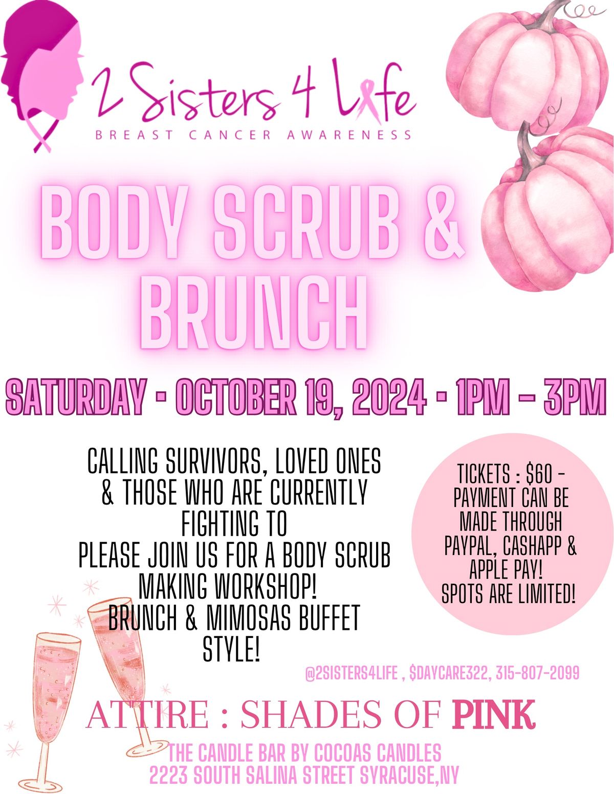 2sisters4life Breast Cancer Awareness Body Scrub & Bruch!   