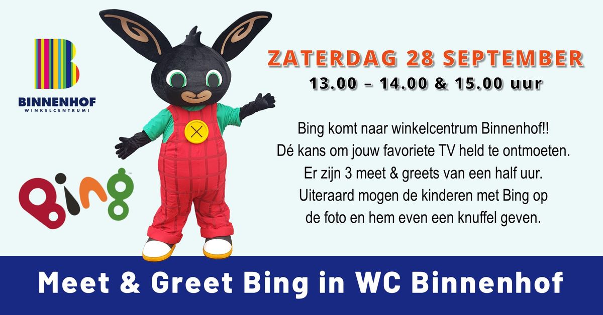 Meet & Greet Bing in winkelcentrum Binnenhof