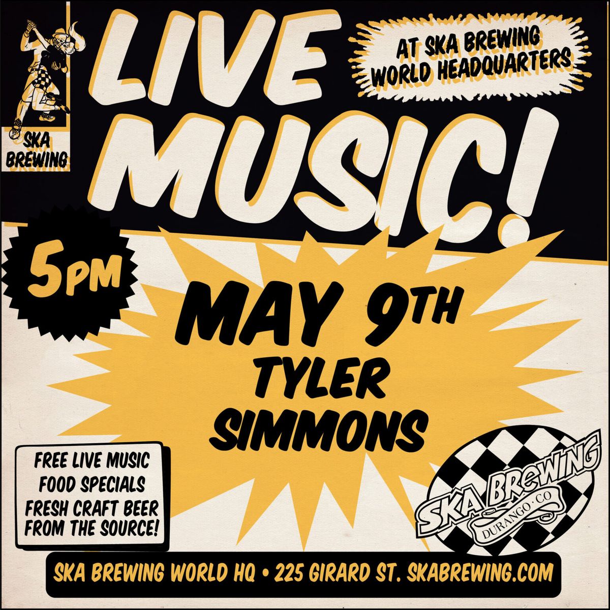 Live Music @ Ska HQ | Tyler Simmons