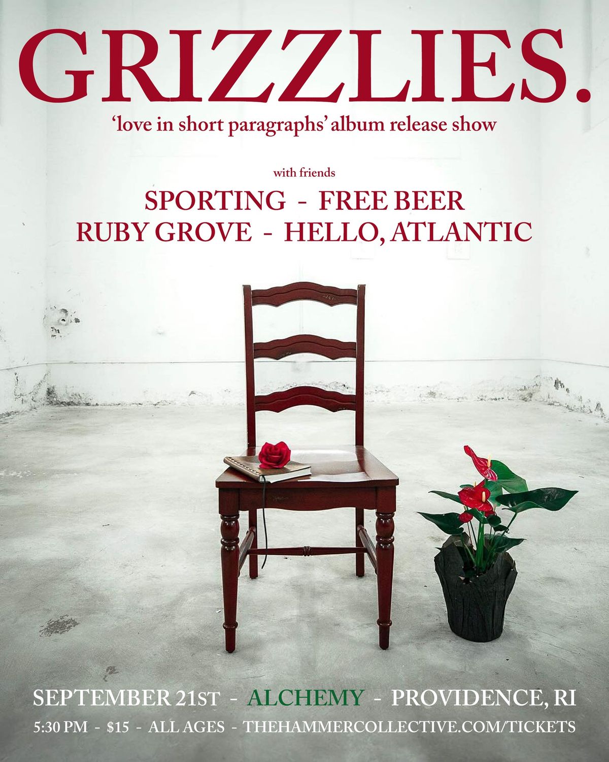 Grizzlies. 'Love in Short Paragraphs' Album Release Show at Alchemy