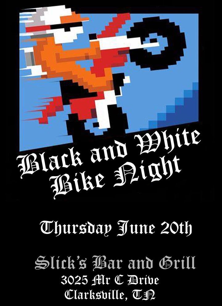 Black and White Bike Night