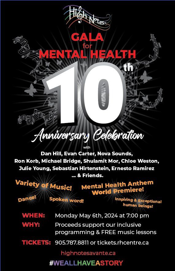 High Notes Gala for Mental Health 10th Anniversary Celebration