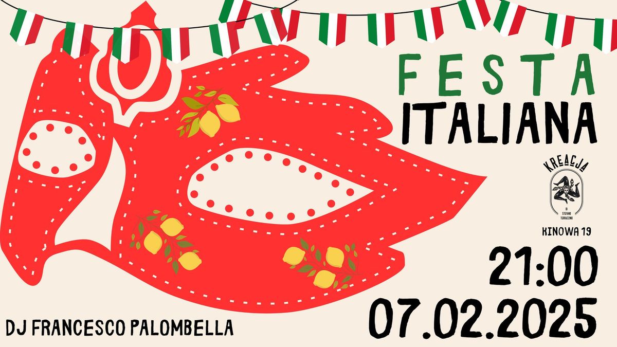 Festa Italiana Carnival Edition \ud83c\udf8a\ud83c\udf89 - 7.02.2025 w Kreacji di Terrazzino