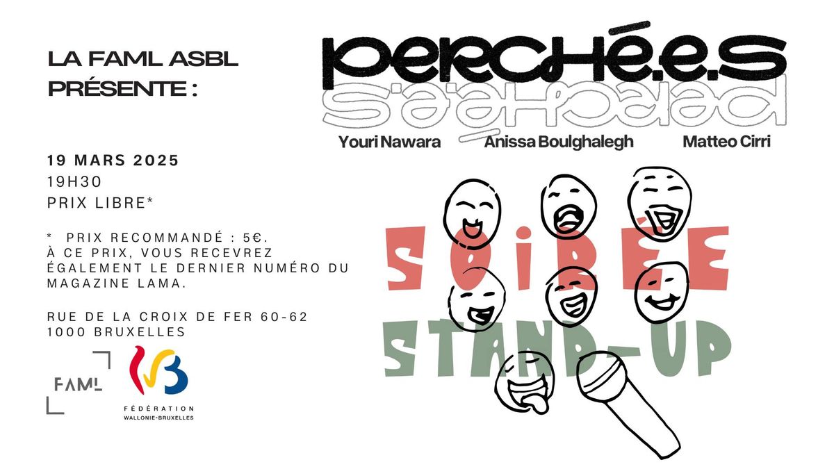 Perch\u00e9.e.s : soir\u00e9e stand-up !