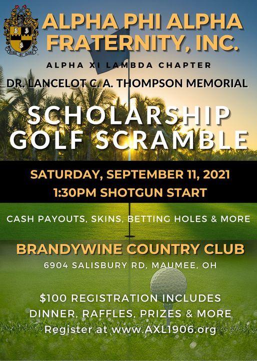 Dr. Lancelot Thompson Scholarship Golf Scramble, Brandywine Country ...