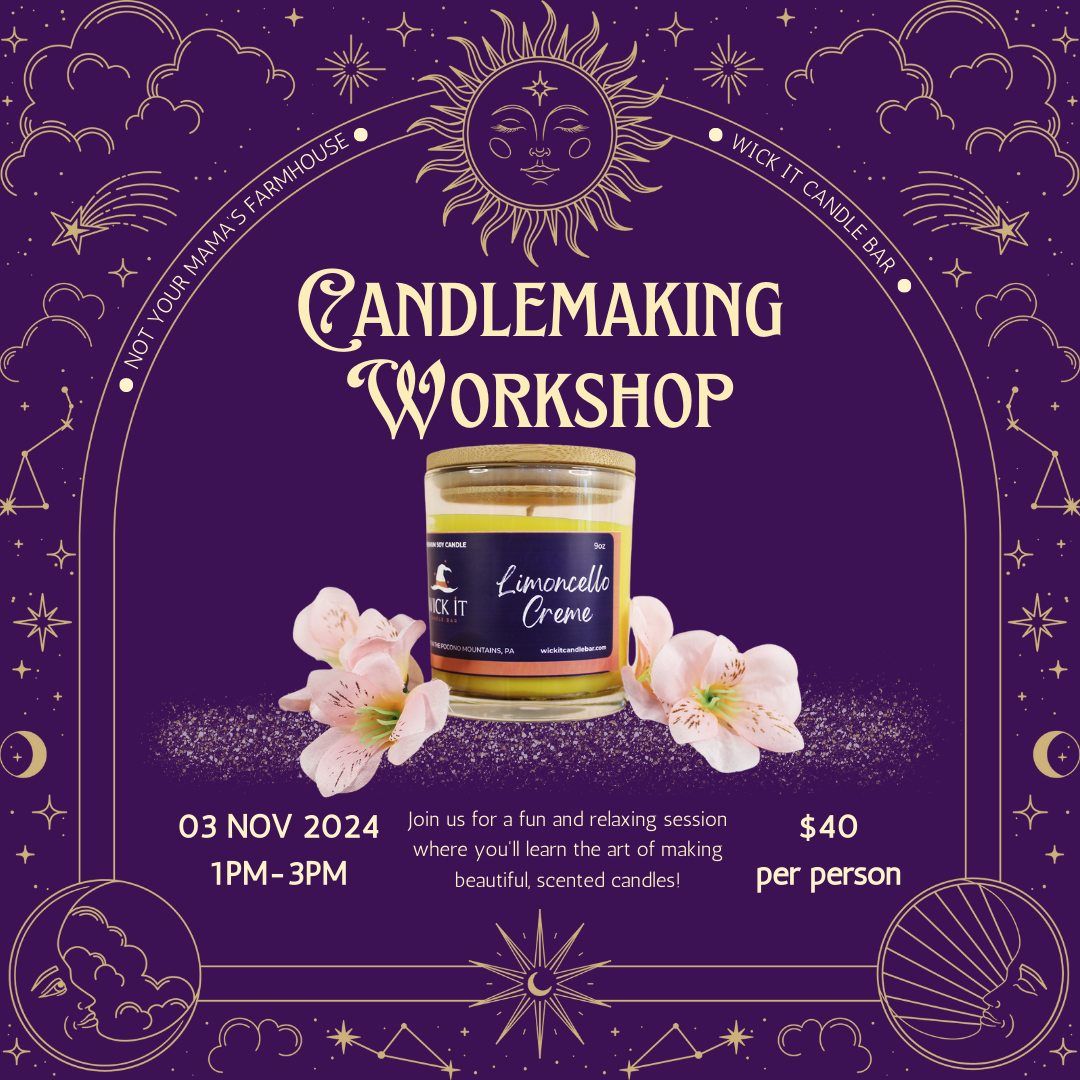 Candlemaking Workshop by Wick It Candle Bar