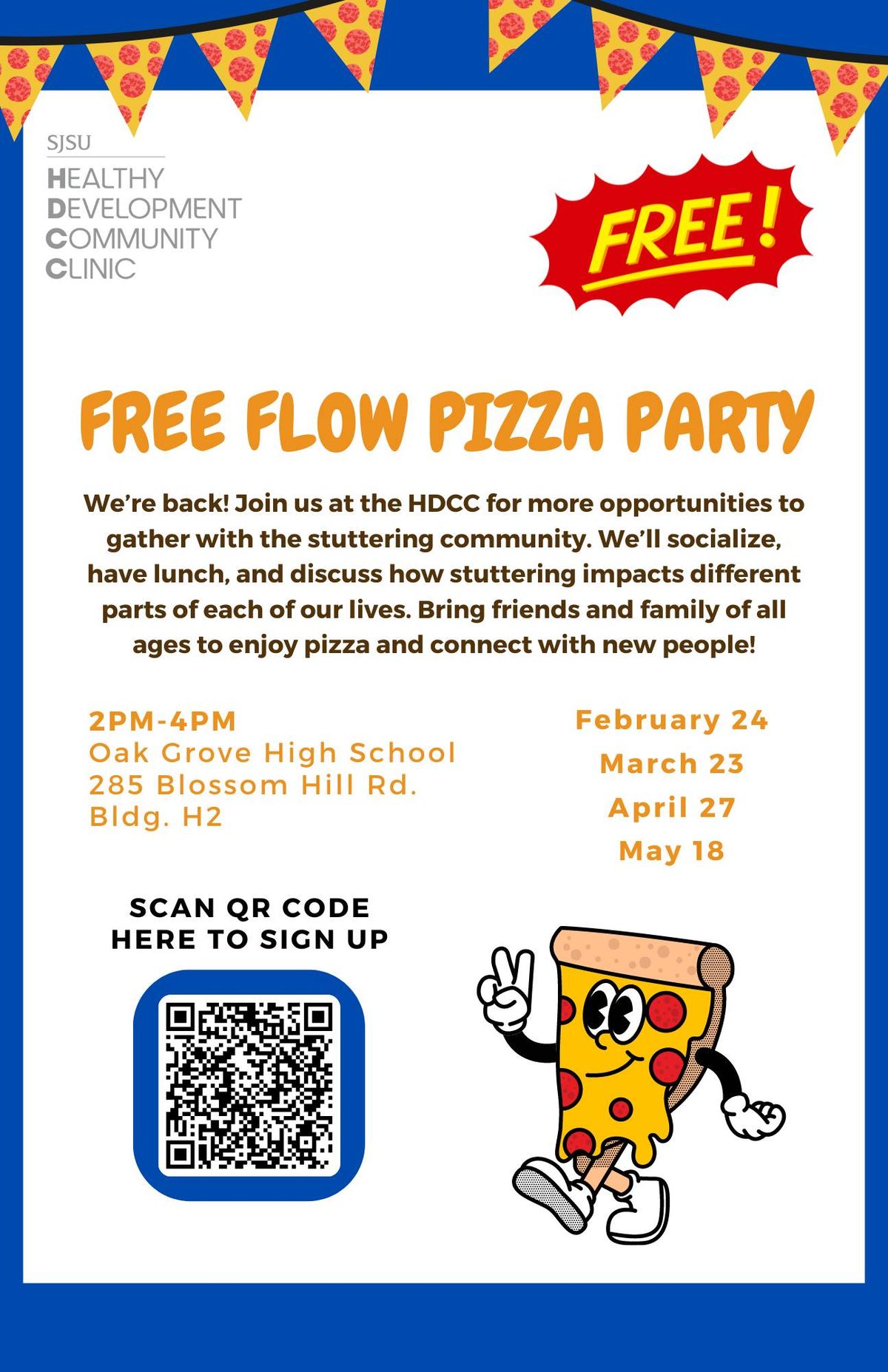 Free Flow Pizza Party - Stuttering Support Group