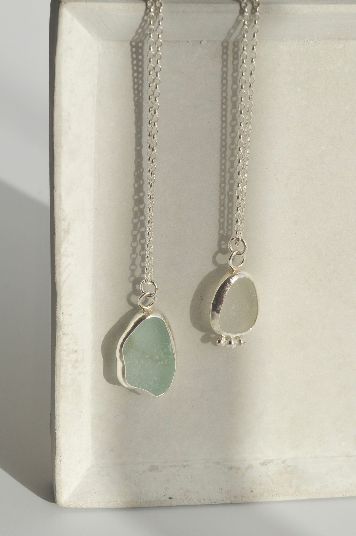 Make your own Silver Seaglass Necklace workshop - \u00a365