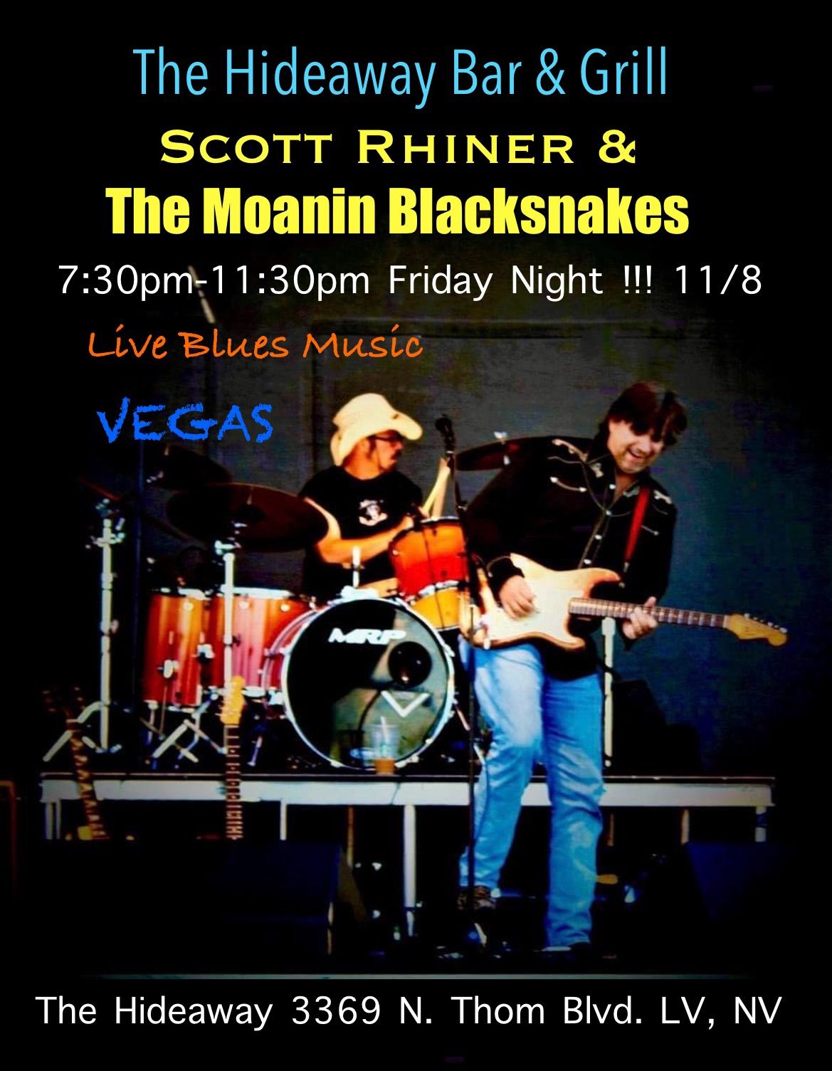 The Moanin Blacksnakes Live Music at The Hideaway Bar & Grill *VEGAS*