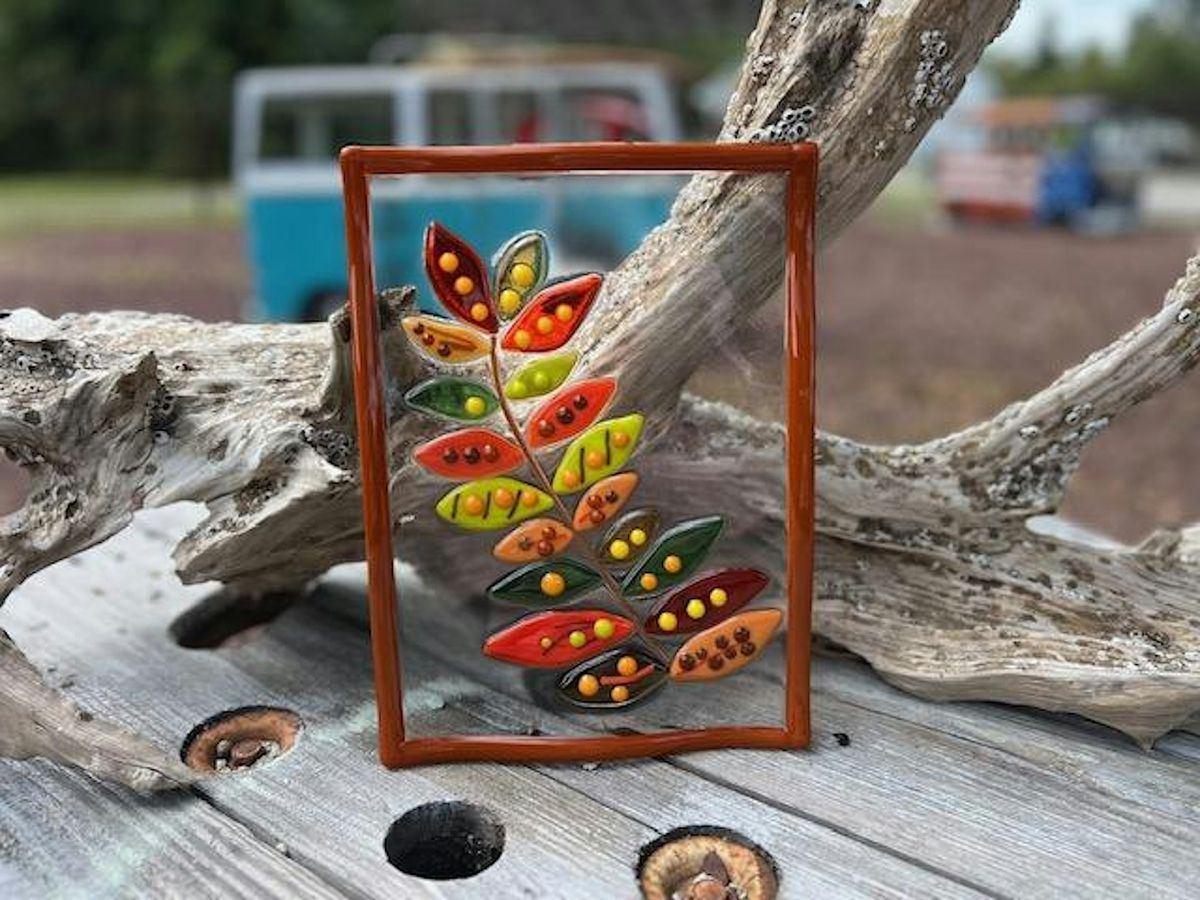 Autumn Leaves Fused Glass Tray