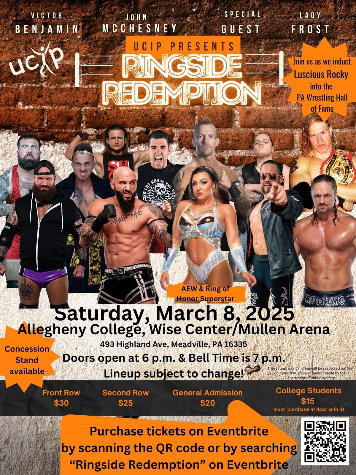 UCIP Presents Ringside Redemption - Professional Wrestling