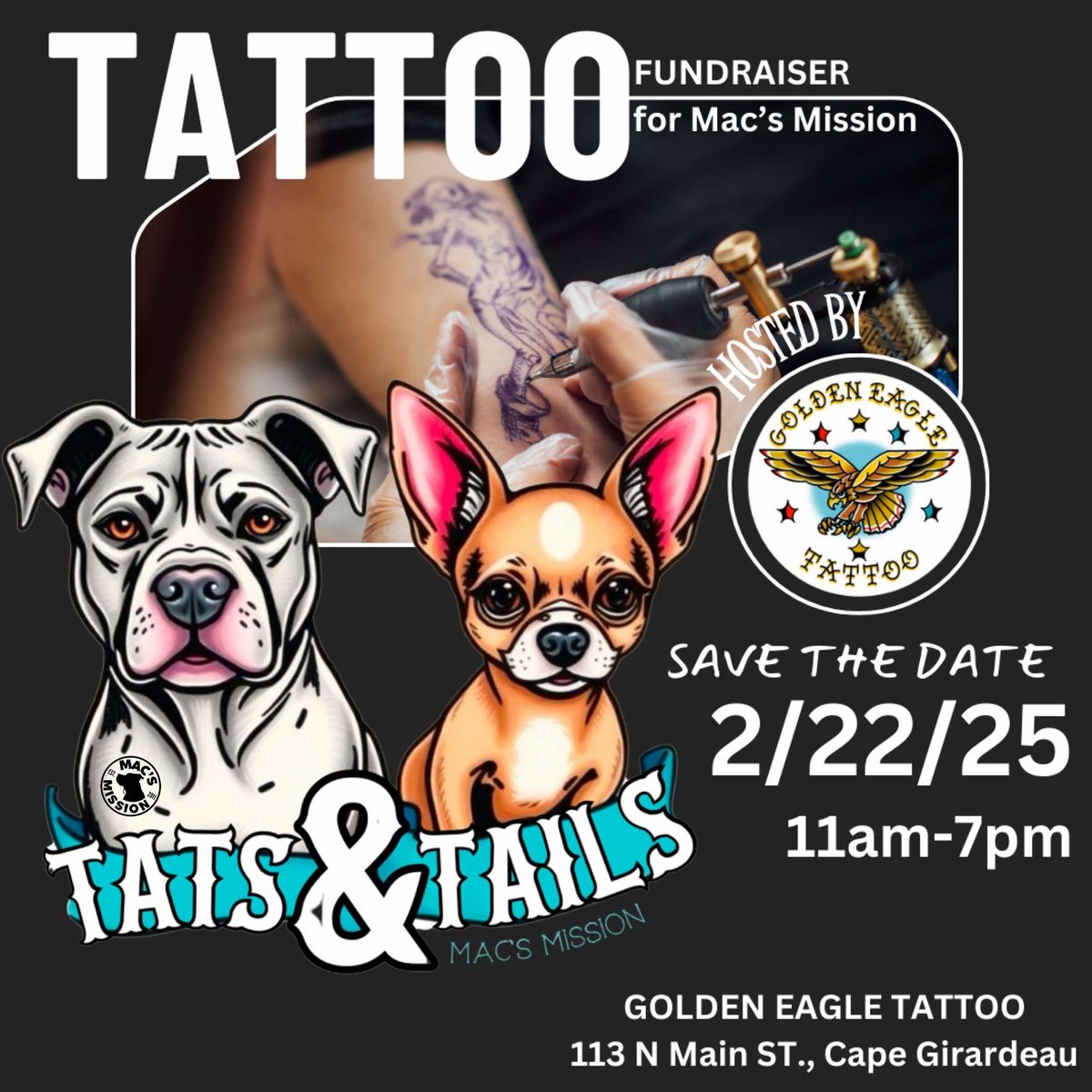 Tats & Tails Tattoo Fundraiser