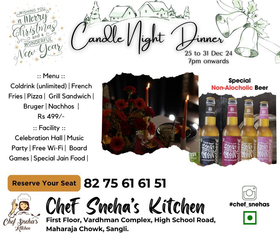 Candel Light Dinner with Chef Sneha's Kitchen