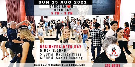 Bachata Class & Social Dancing - Dance Amor Open Day Sun 15 Aug 5 PM