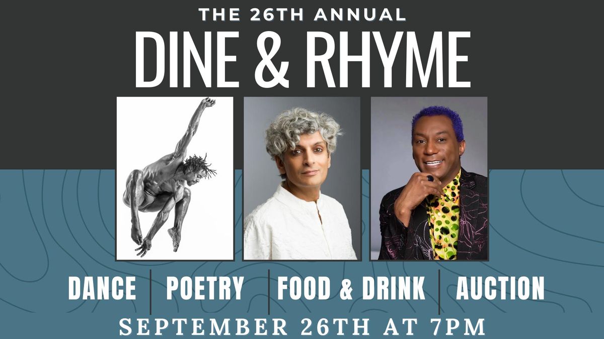 BOA Editions Presents: The 26th Annual Dine & Rhyme \u2013 A Celebration of Poetry and Performance