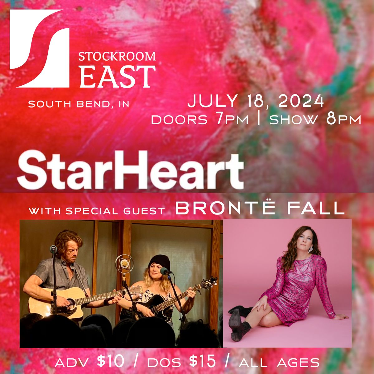 StarHeart wsg Bront\u00eb Fall live at Stockroom East