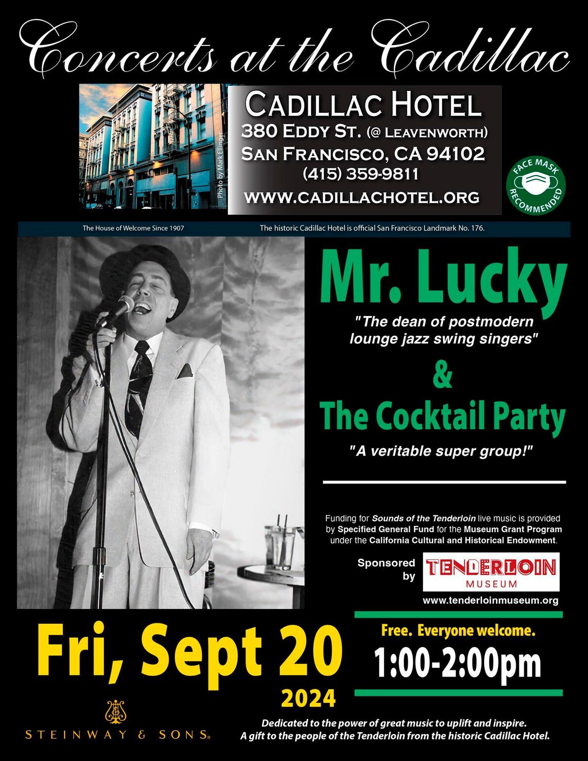 Concerts at the Cadillac: Mr. Lucky & the Cocktail Party