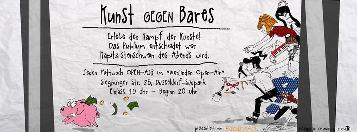 Kunst gegen Bares - Open-Air - Moderation Gerd Buurmann & Gudrun H\u00f6pker