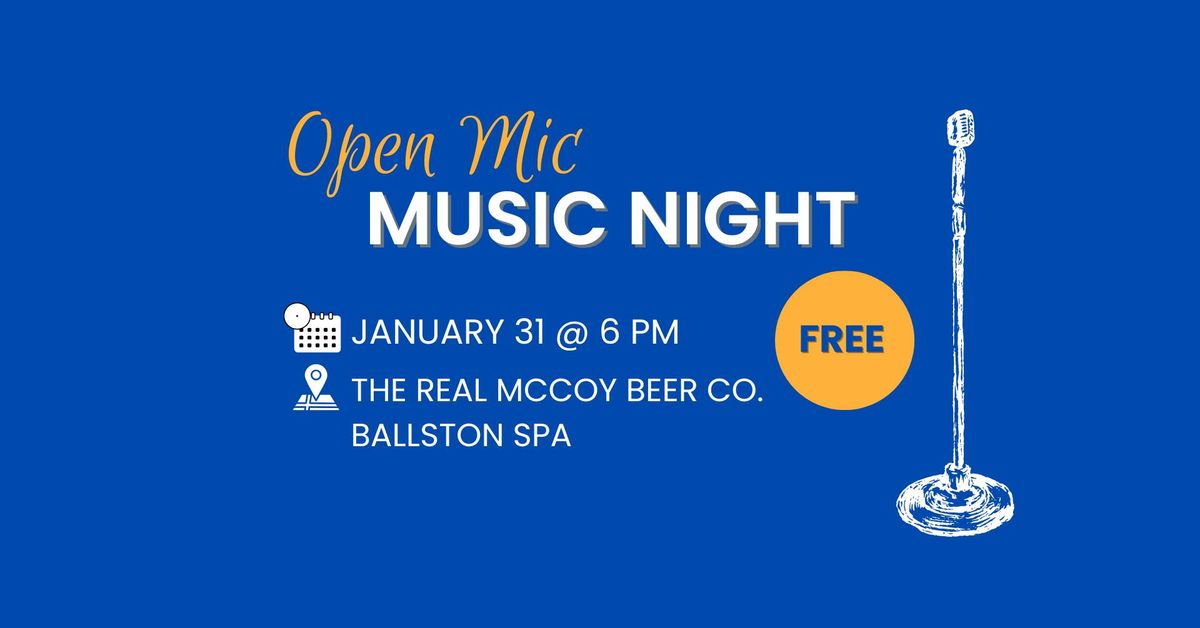 Ballston Spa Open Mic Music Night at The Real McCoy