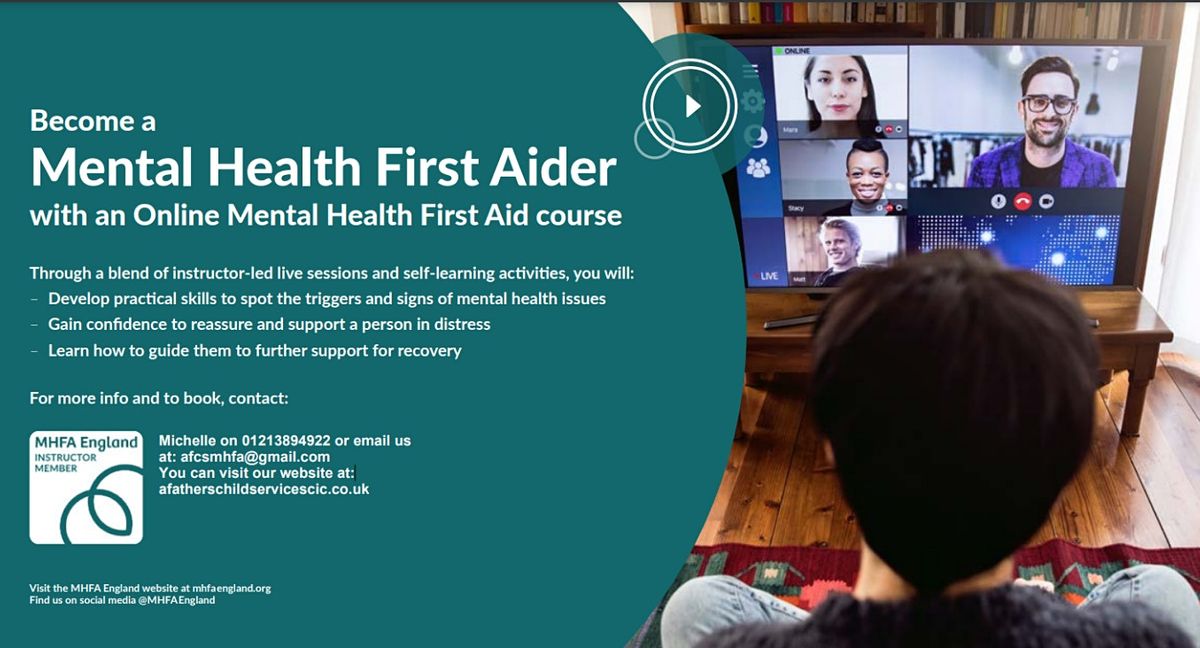 Mental Health First Aid England Adult 1 Day ONLINE