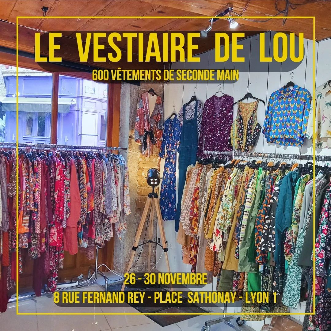 C'est le retour du Vestiaire de Lou au Colora Atelier Galerie. Plus de 600 v\u00eatements de seconde main