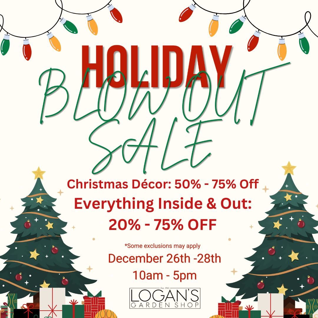 3 DAY Holiday Blowout SALE!!  20% - 75% OFF Storewide