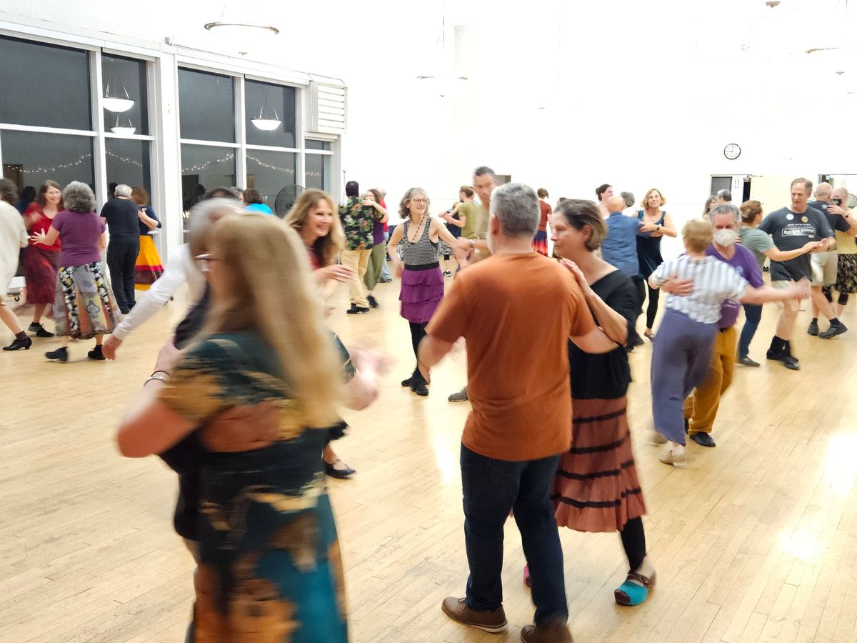 Contra dance: Susan Petrick calling to the music of Little Big Band