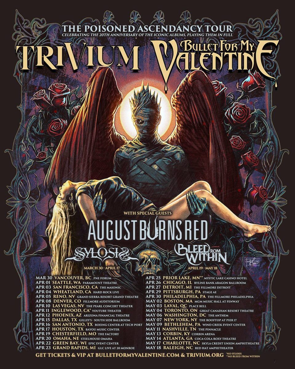 Bullet for My Valentine and Trivium at Pearl Concert Theater at Palms Casino Resort