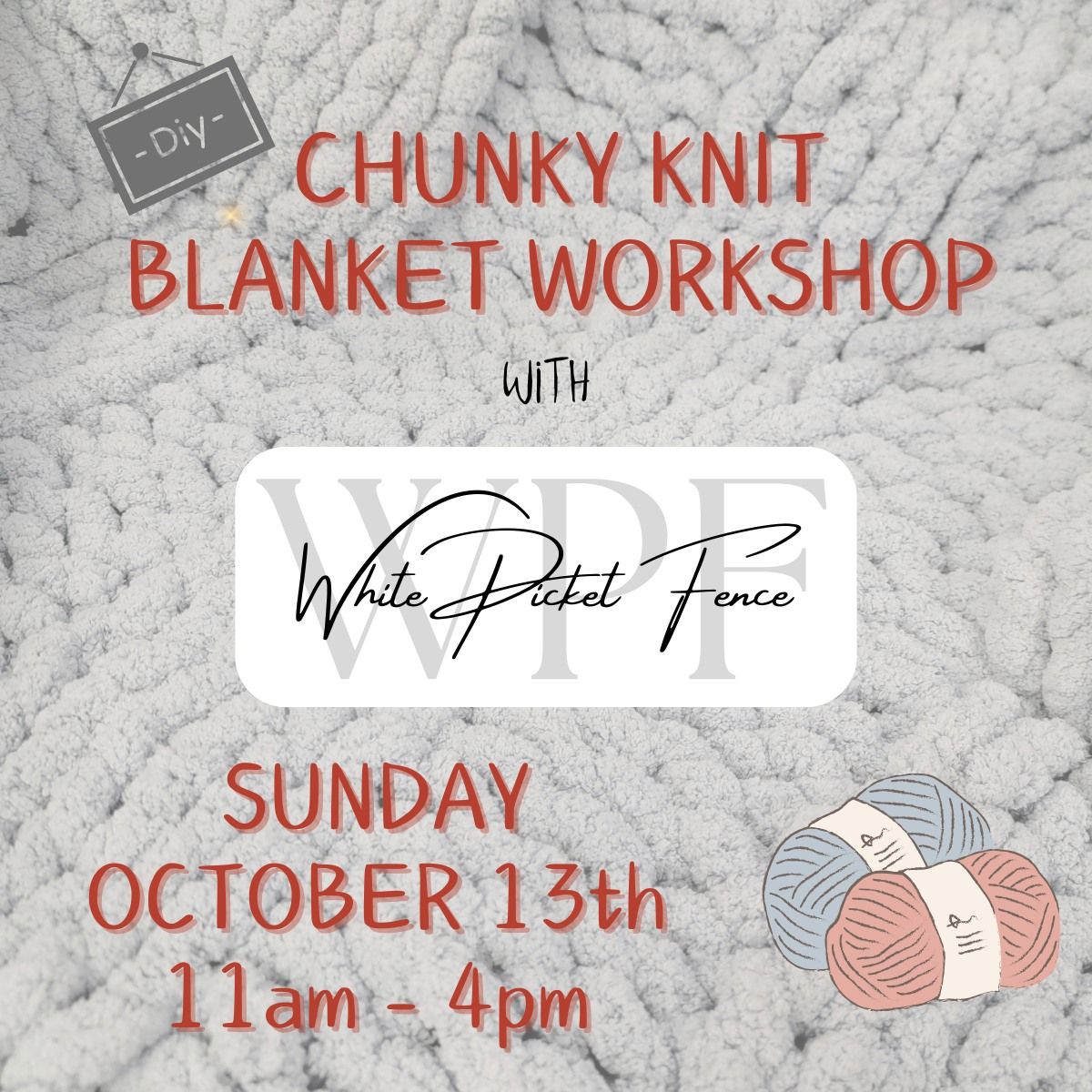 Chunky Knit Blanket Workshop ~ 10\/13\/2024