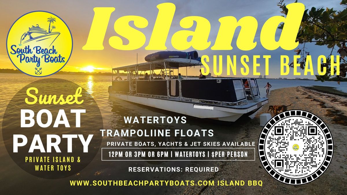 Party Boat Thursday Island Sunset with Water Toys 