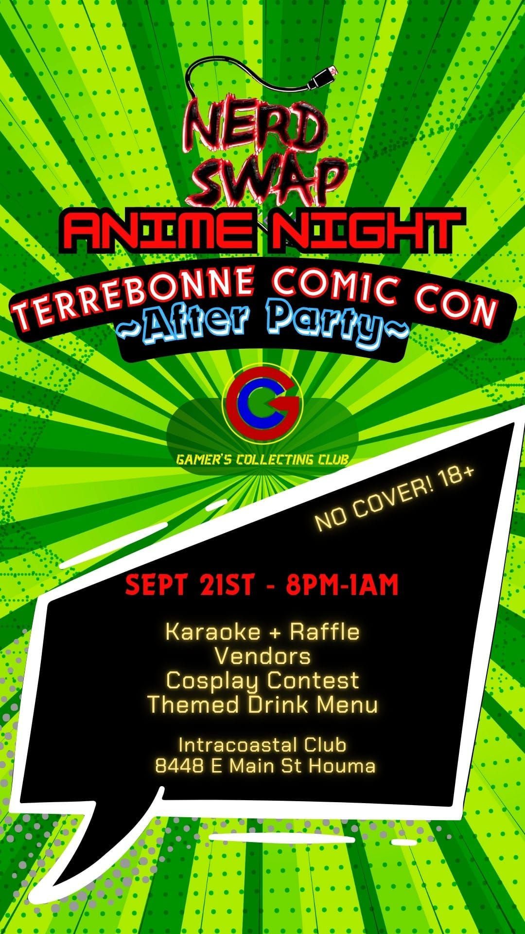 NerdSwap Anime Night - Terrebonne Comic Con After Party