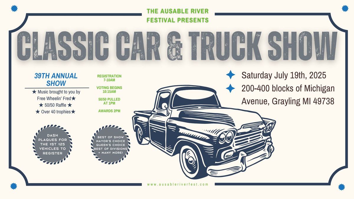 AuSable River Festival 39th Annual Classic Car Show