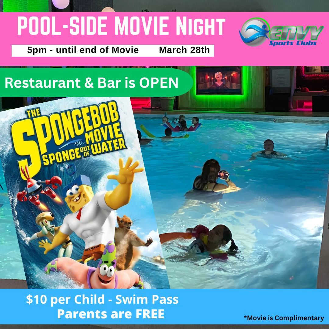 Pool-side Cinema, Thursday Movie Nights at Envy Sports Club!