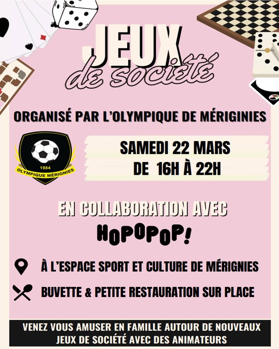 SOIREE JEU DE SOCIETE > OLYMPIQUE MERIGNIES