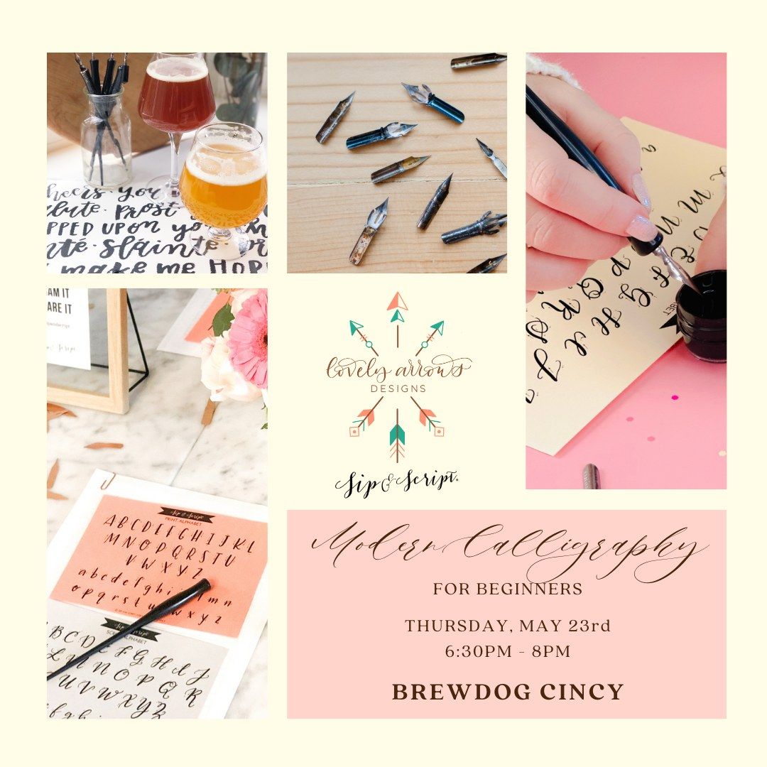 Modern Calligraphy for Beginners at Brewdog Cincy