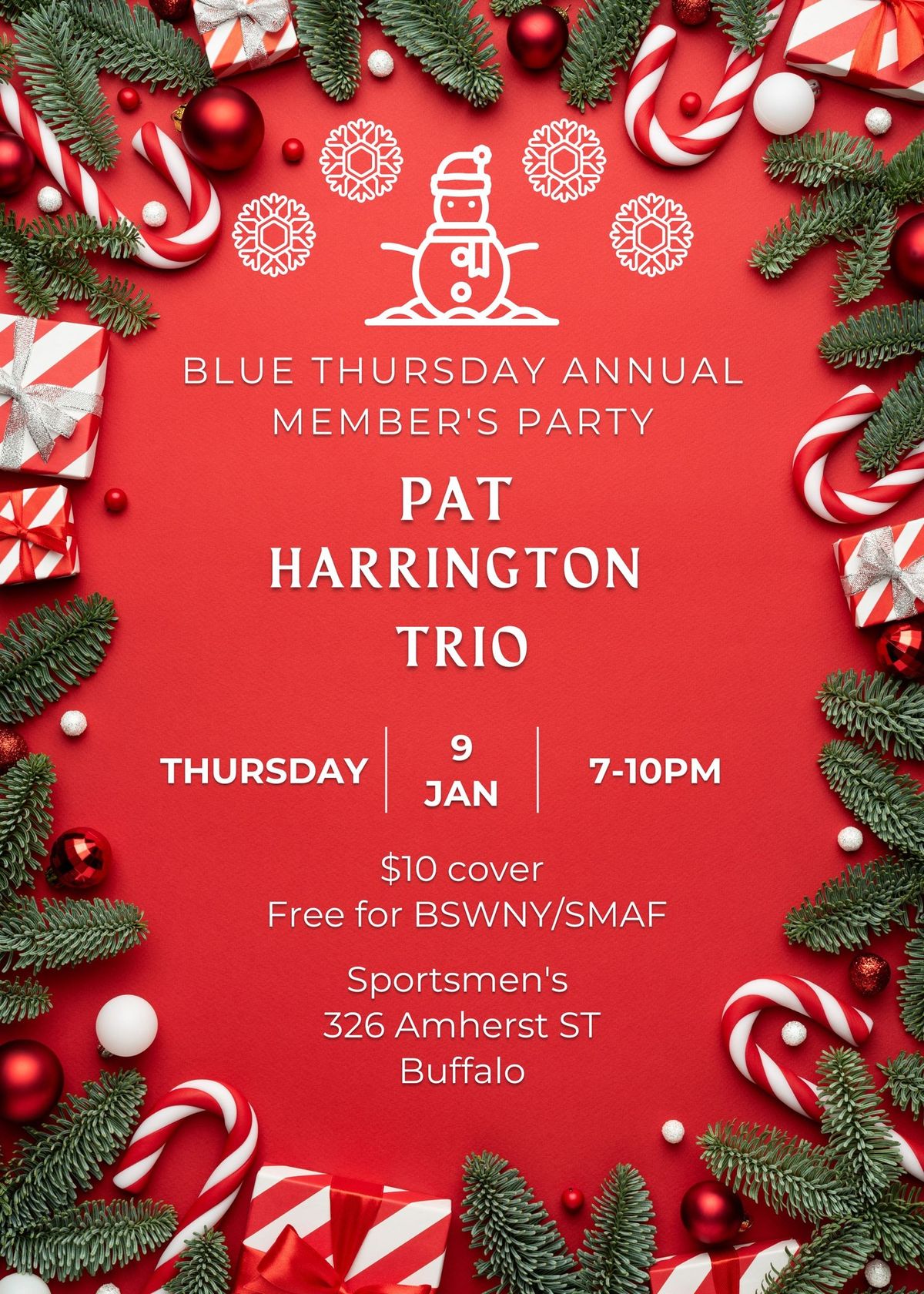 Holiday Party Blue Thursday w\/The Pat Harrington Trio