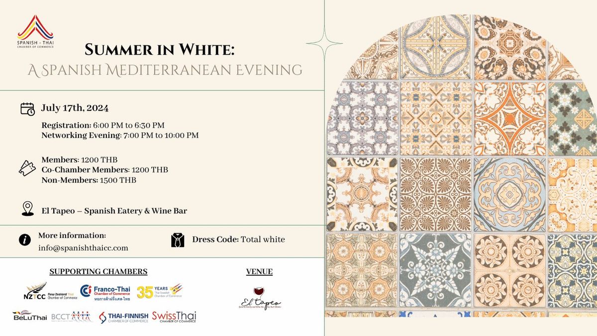 SPTCC Event | Summer in White: A Spanish Mediterranean Evening