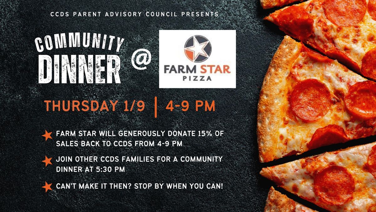 Community Dinner at Farm Star Pizza